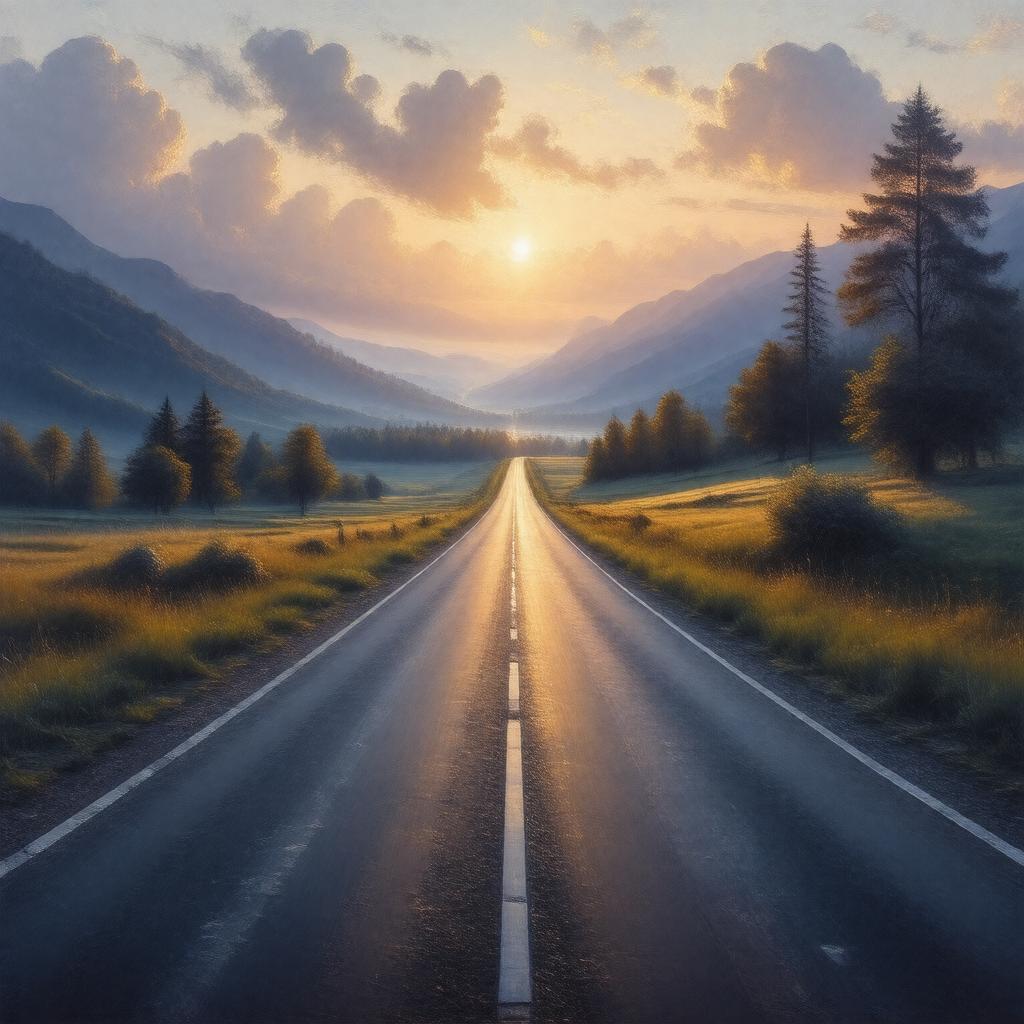 Click to view larger image AI-created image of The Long and Winding Road