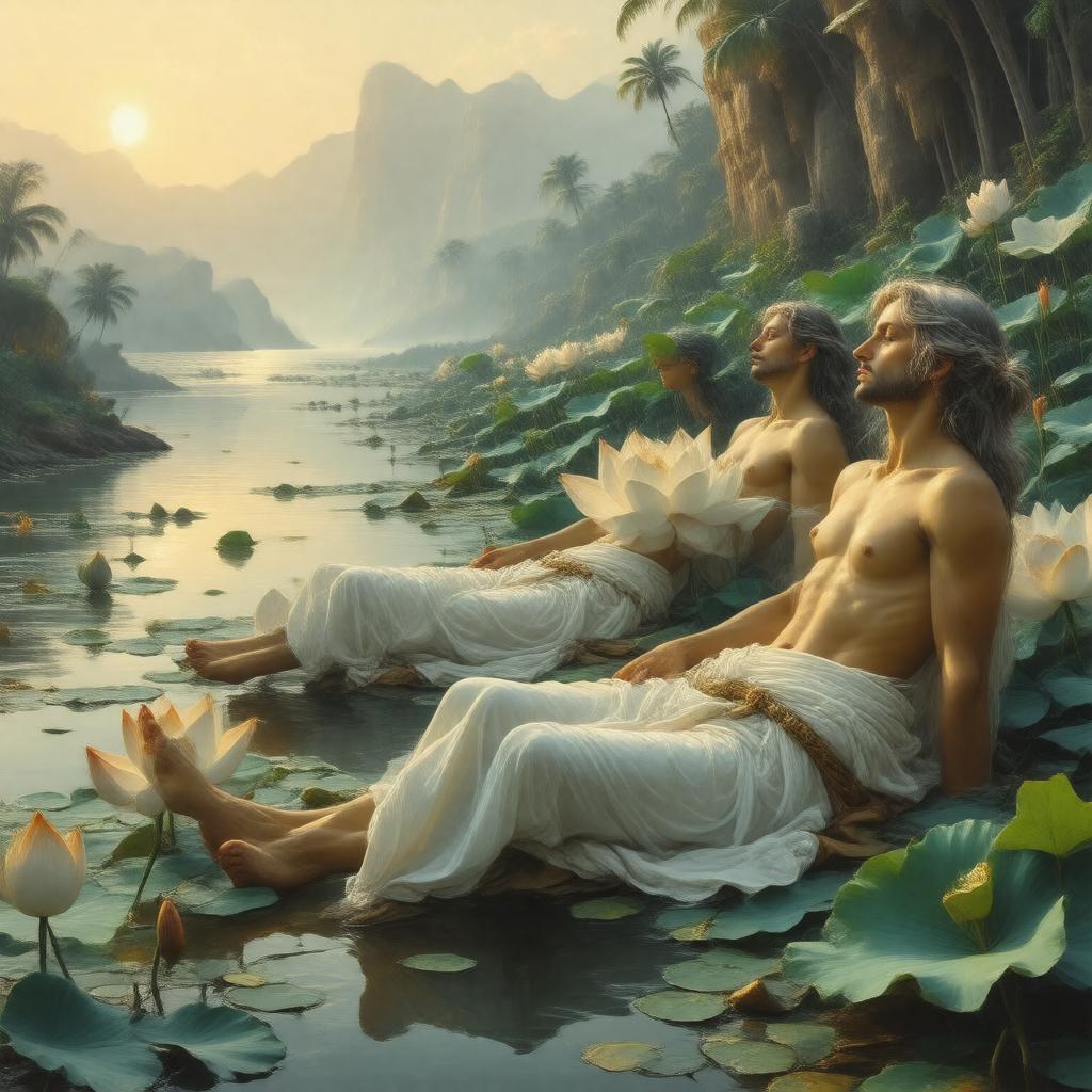 Click to view larger image AI-created image of The Lotus Eaters