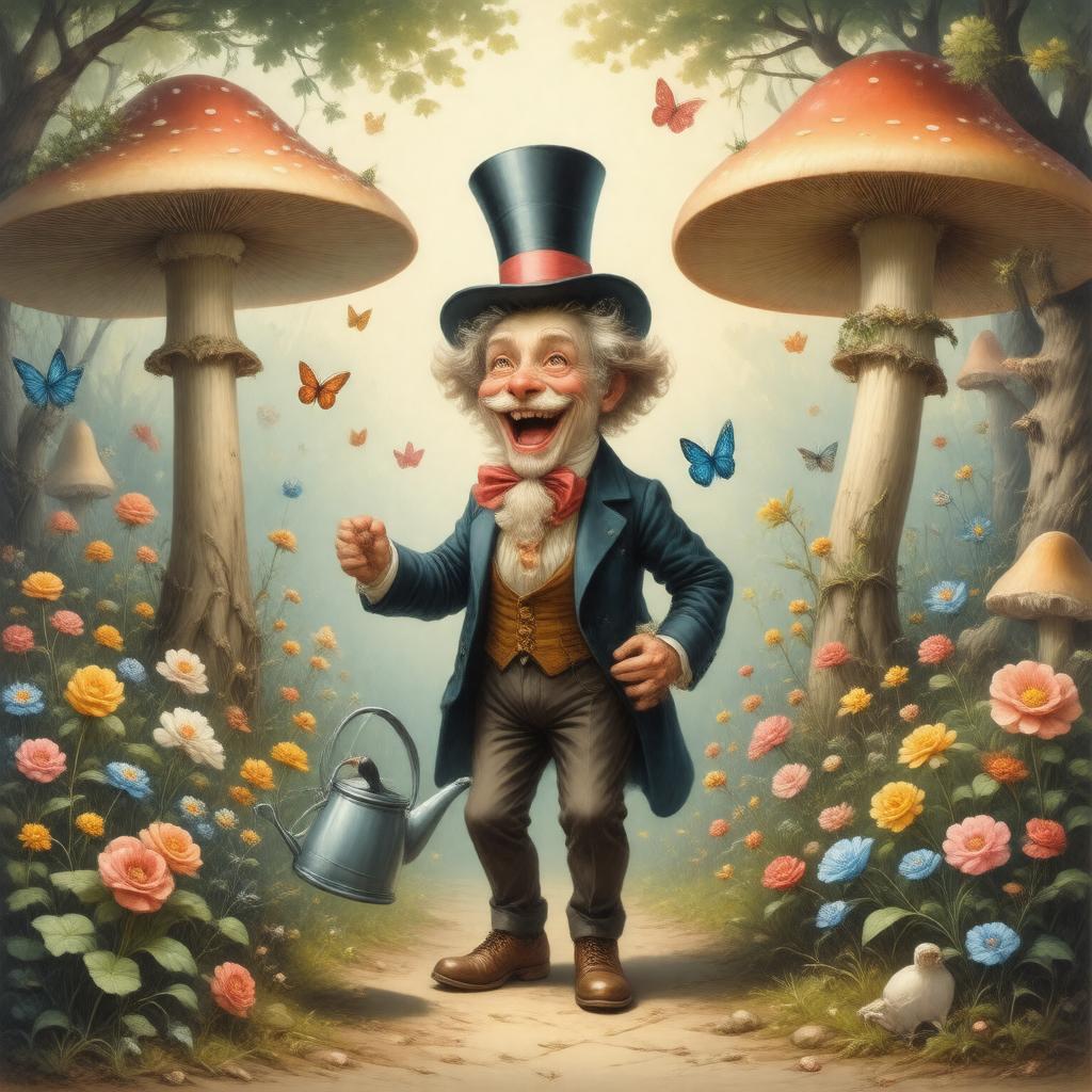 AI-created image of The Mad Gardener's Song