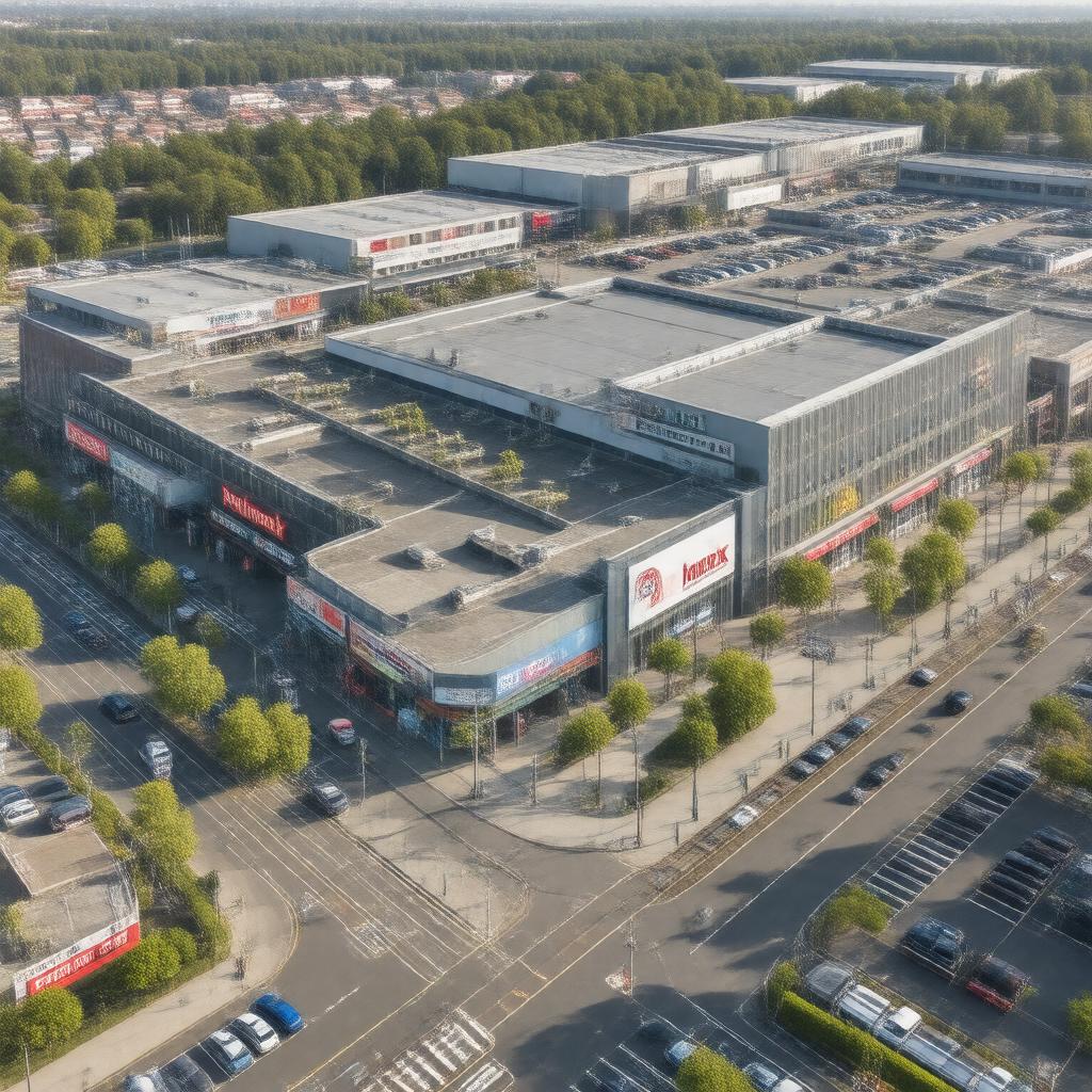 AI-created image of The Mall Luton