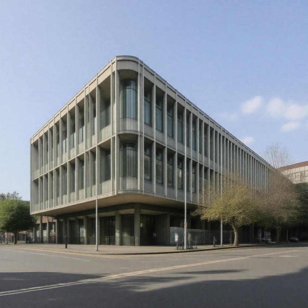 AI-created image of The Manchester Metropolitan University John Dalton Building