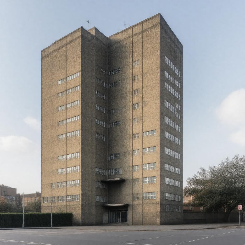 Click to view larger image AI-created image of The Manchester Metropolitan University Tower Block