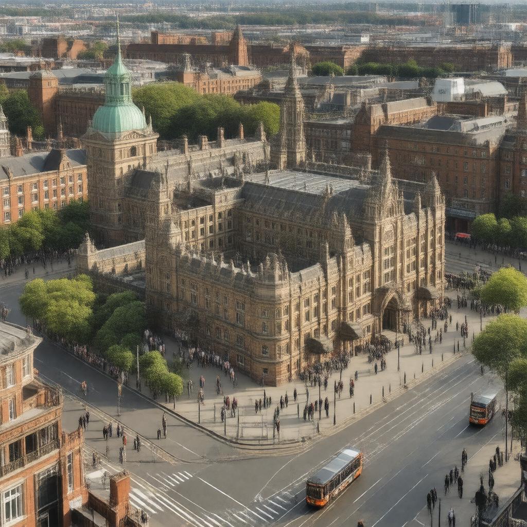 Click to view larger image AI-created image of The Manchester Royal Infirmary