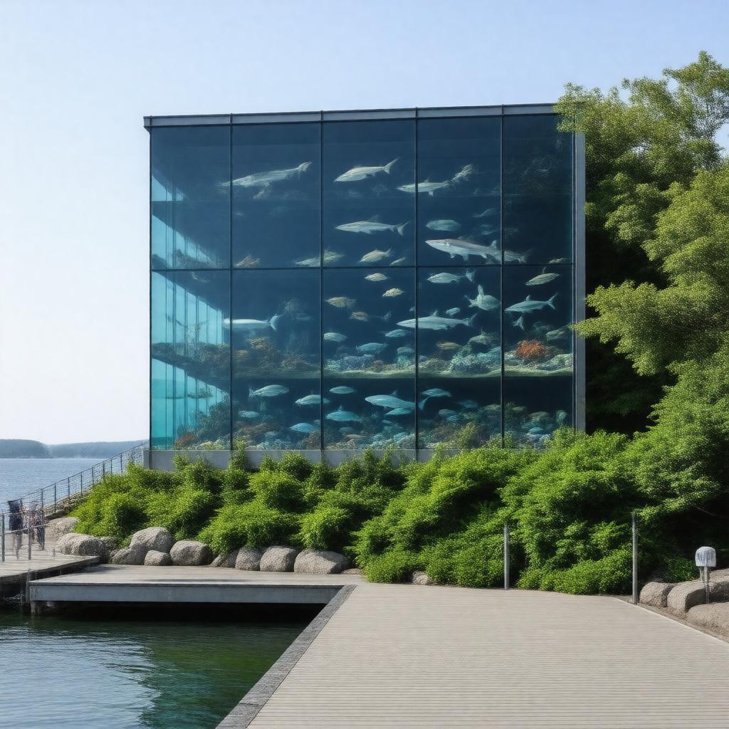 AI-created image of The Maritime Aquarium at Norwalk