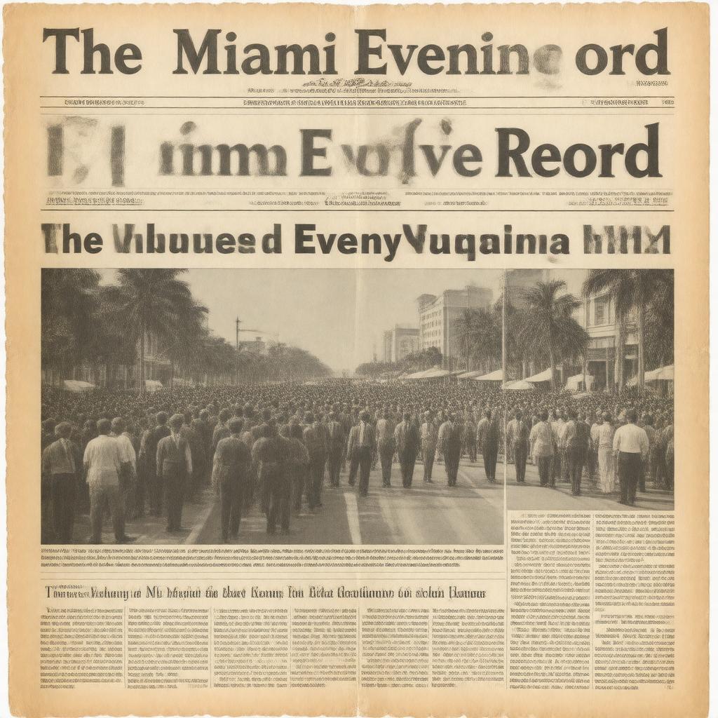 AI-created image of The Miami Evening Record