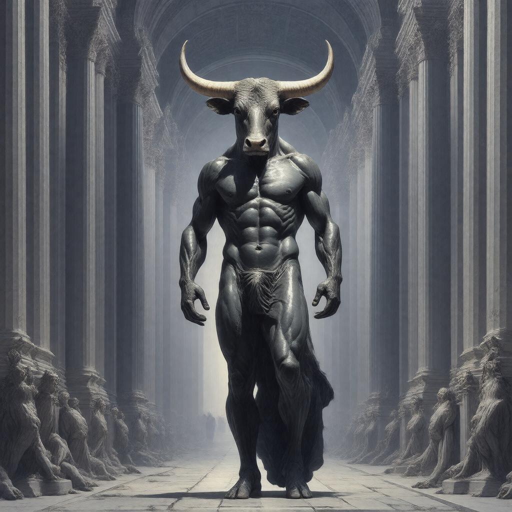 AI-created image of The Minotaur