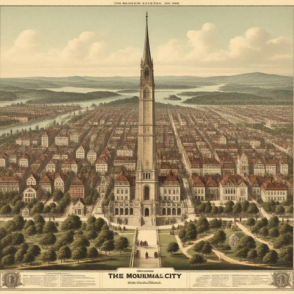 AI-created image of The Monumental City