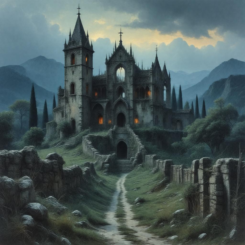 AI-created image of The Mysteries of Udolpho