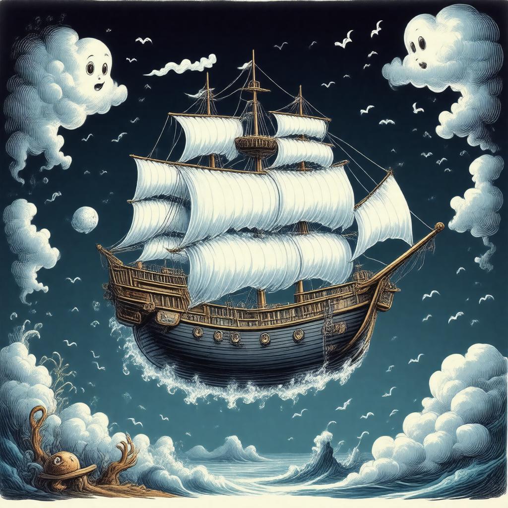 AI-created image of The Non-Flying Dutchman
