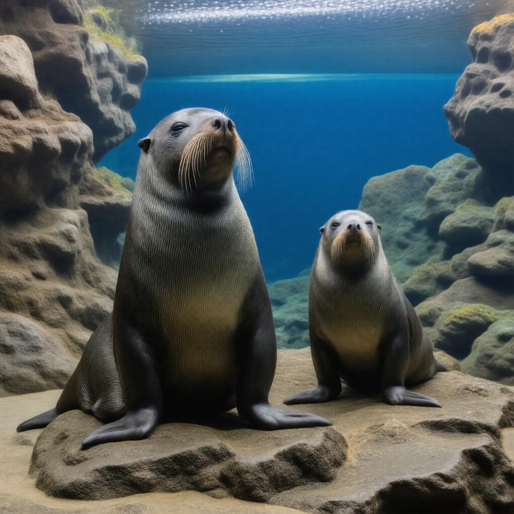Click to view larger image AI-created image of The Northern Fur Seal Exhibit
