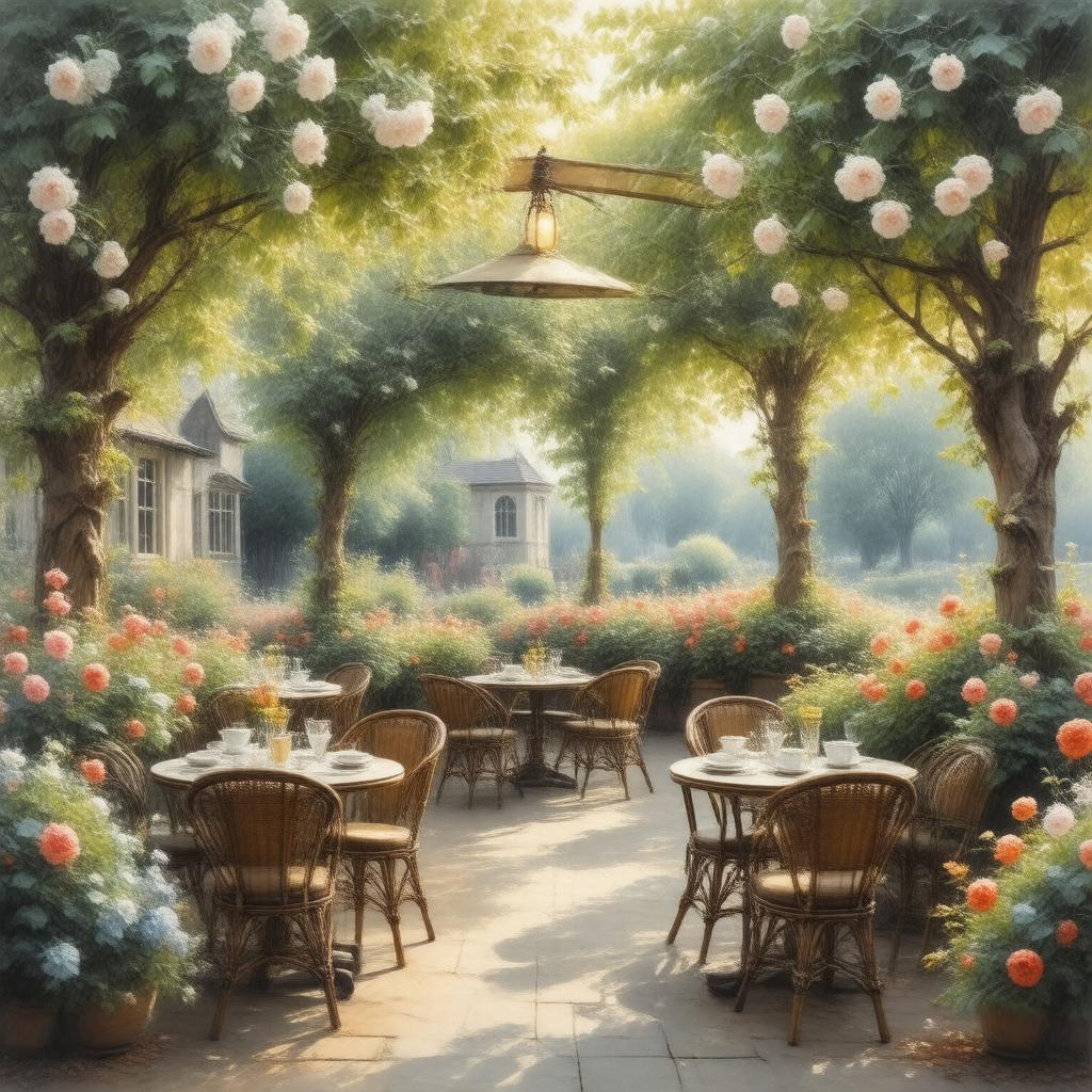 Click to view larger image AI-created image of The Orchard Tea Garden
