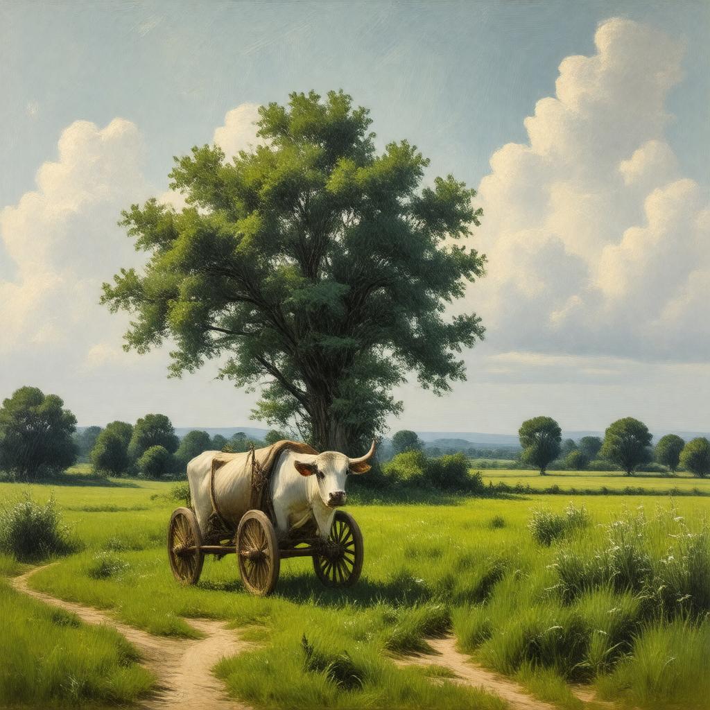 Click to view larger image AI-created image of The Ox-Cart