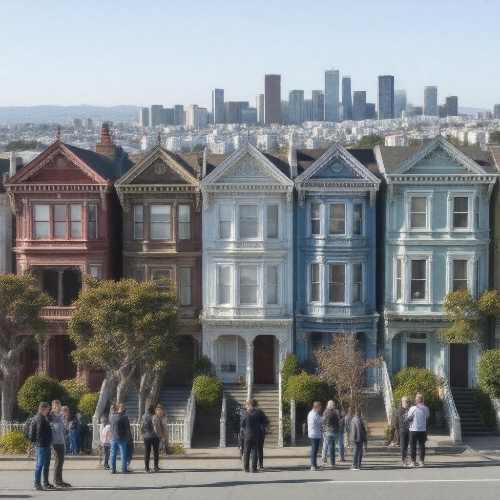 AI-created image of The Painted Ladies