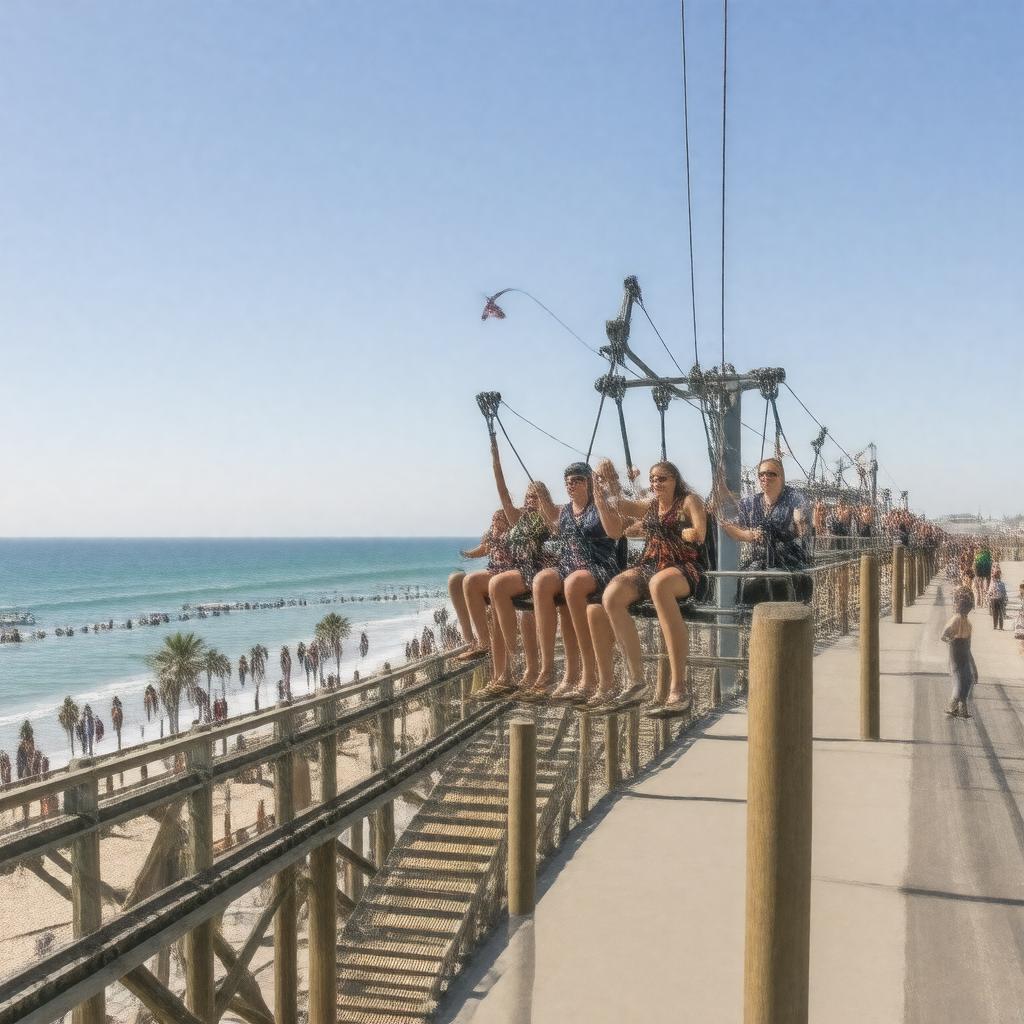AI-created image of The Pier Zipline (seasonal)