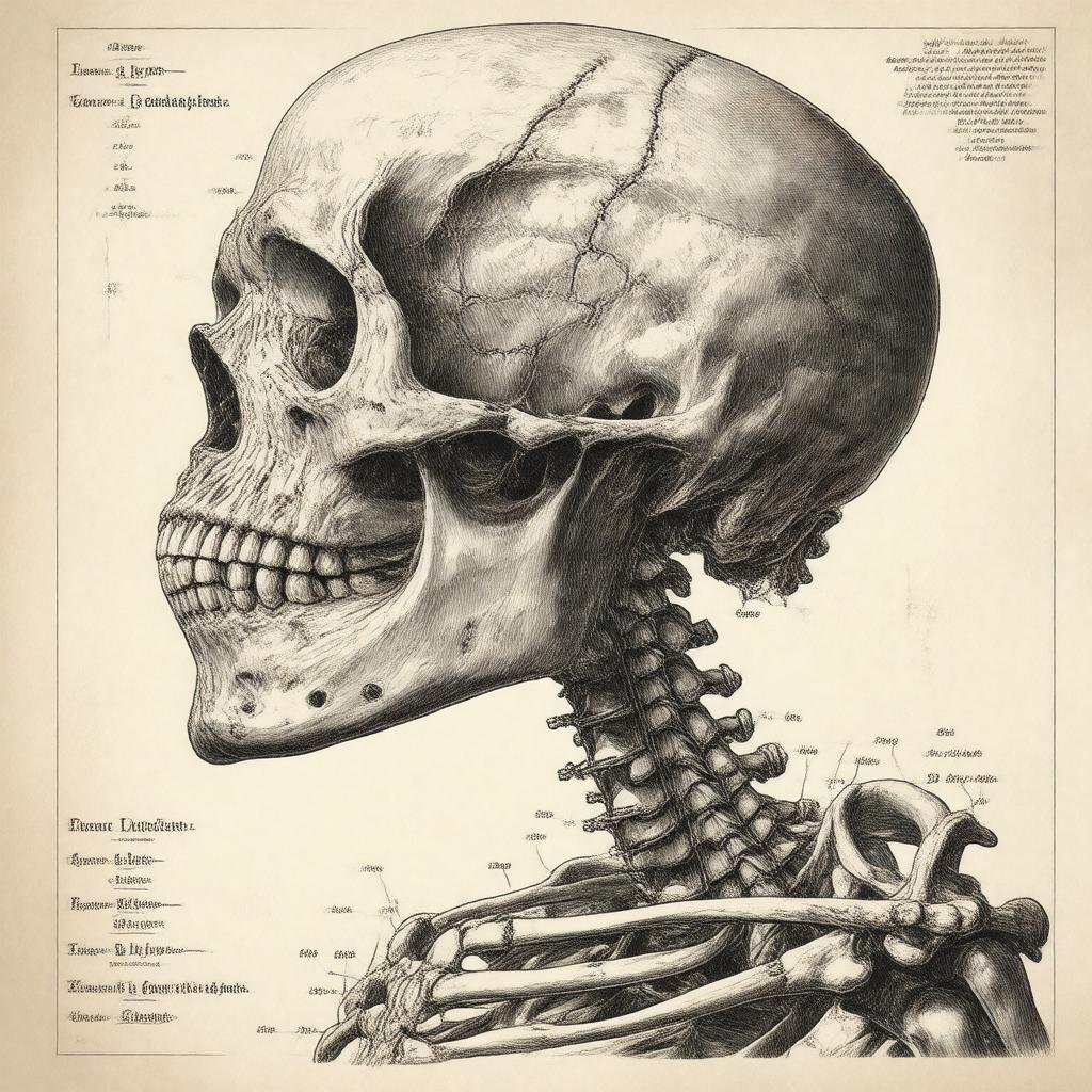 AI-created image of The Principal Forms of the Skeleton and the Teeth