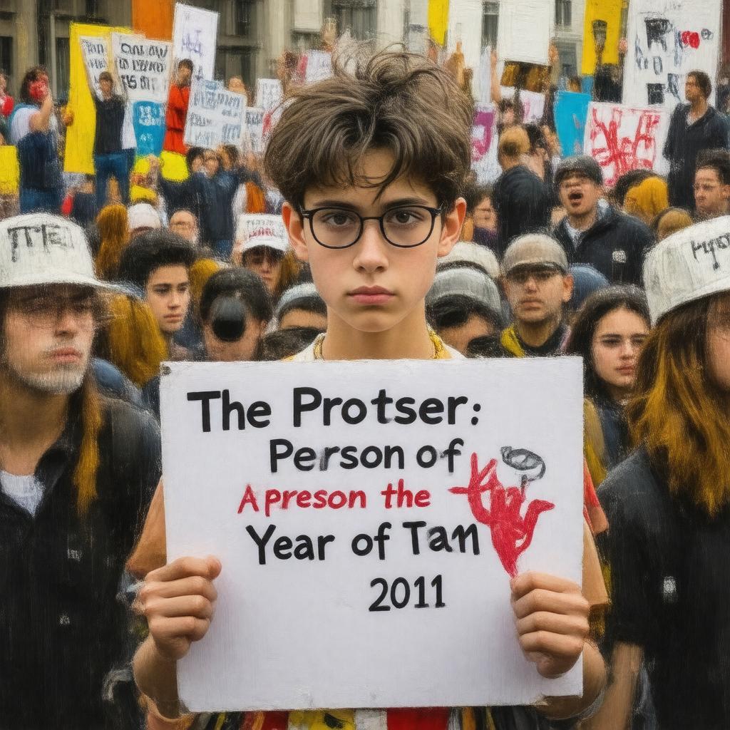 AI-created image of The Protester