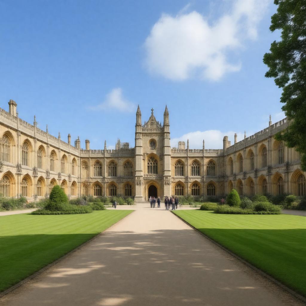 AI-created image of The Queen's College, Oxford