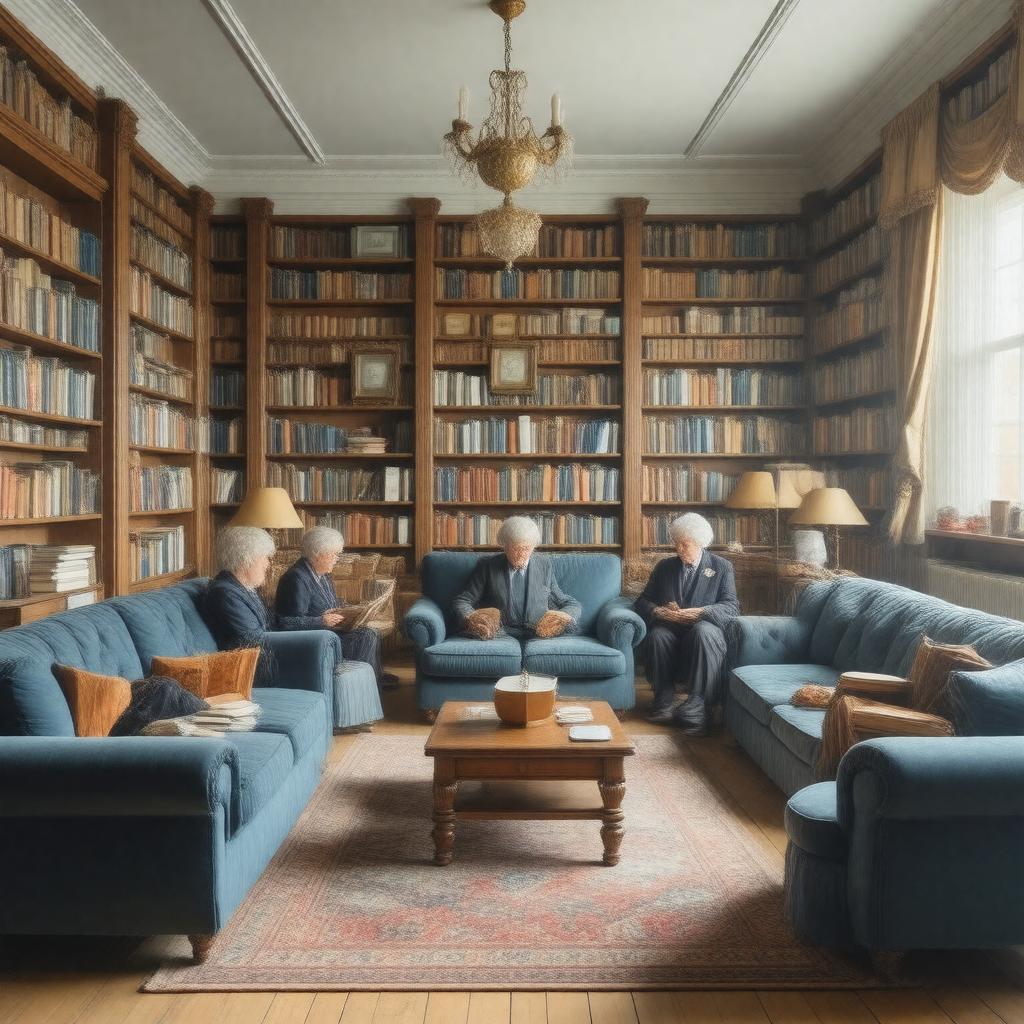 Click to view larger image AI-created image of The Queen's Reading Room