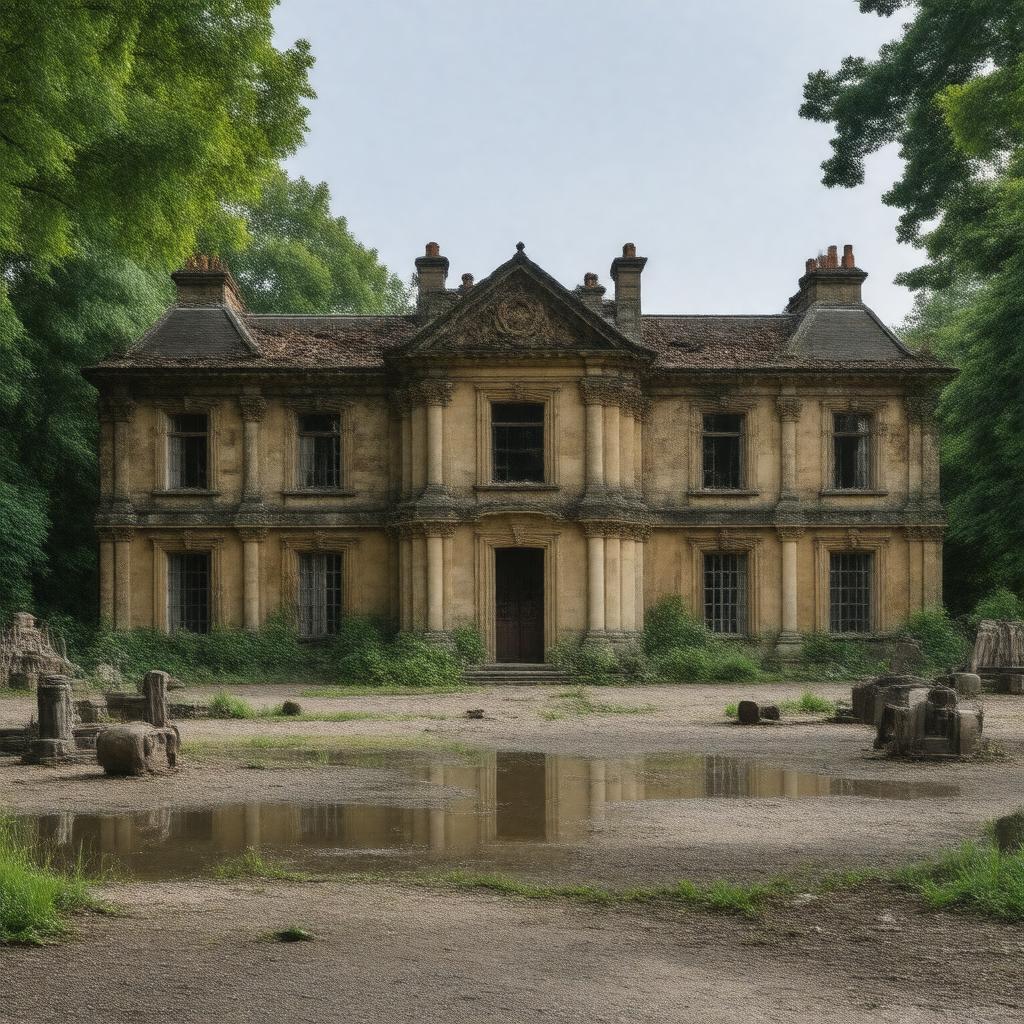 AI-created image of The Queen's Royal Surrey Regiment Museum, Clandon Park, Surrey, England