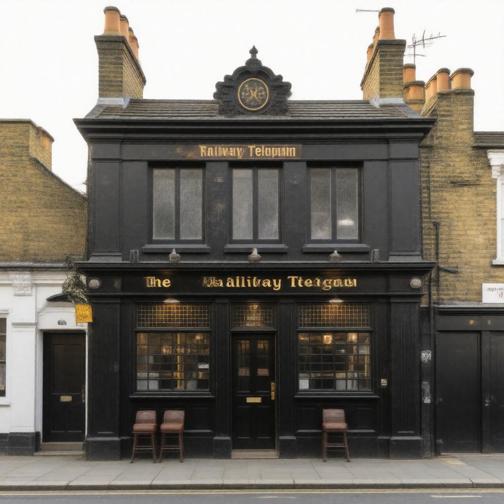 AI-created image of The Railway Telegraph (pub)