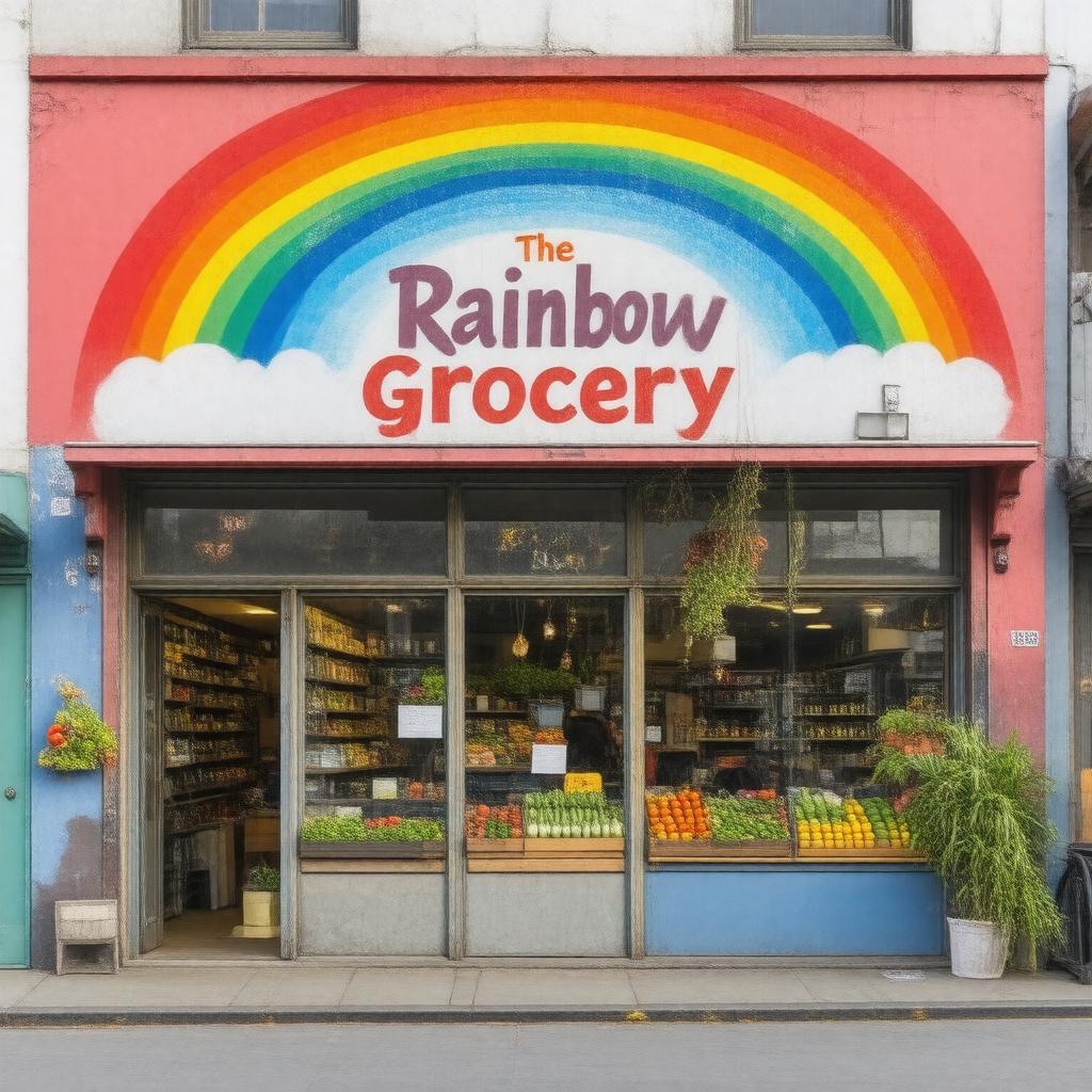 AI-created image of The Rainbow Grocery