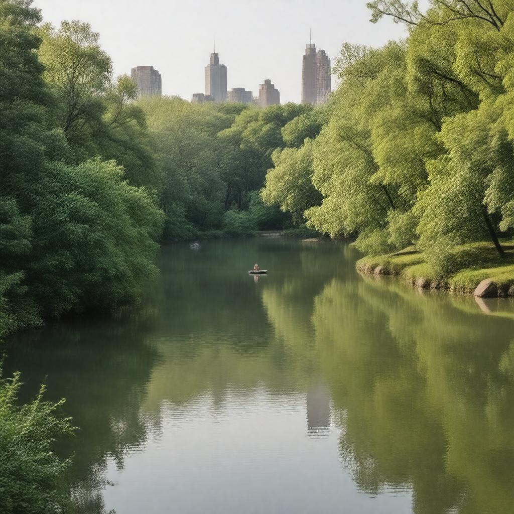 AI-created image of The Ramble and Lake