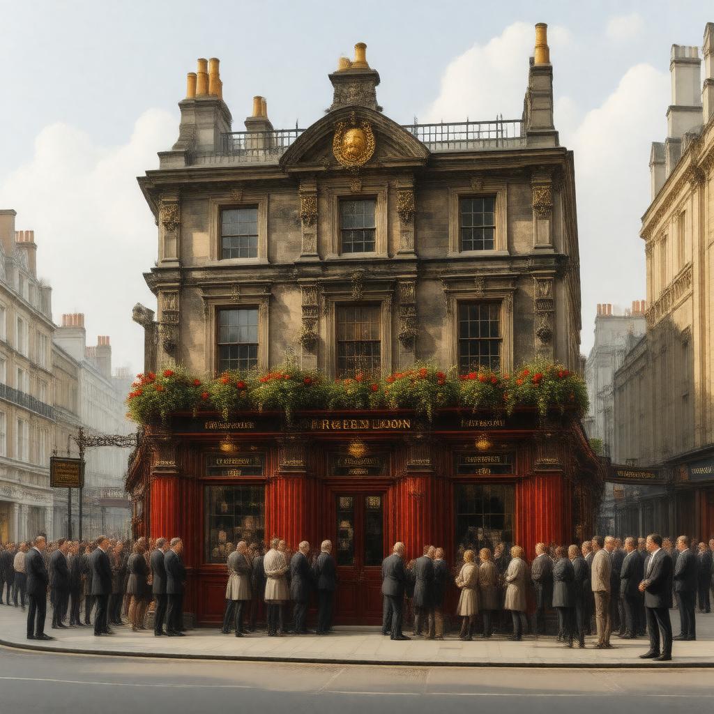 AI-created image of The Red Lion (pub)