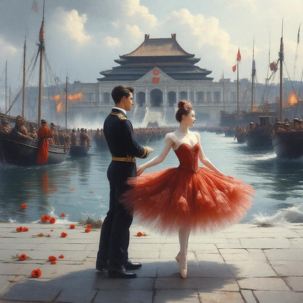 AI-created image of The Red Poppy (ballet)