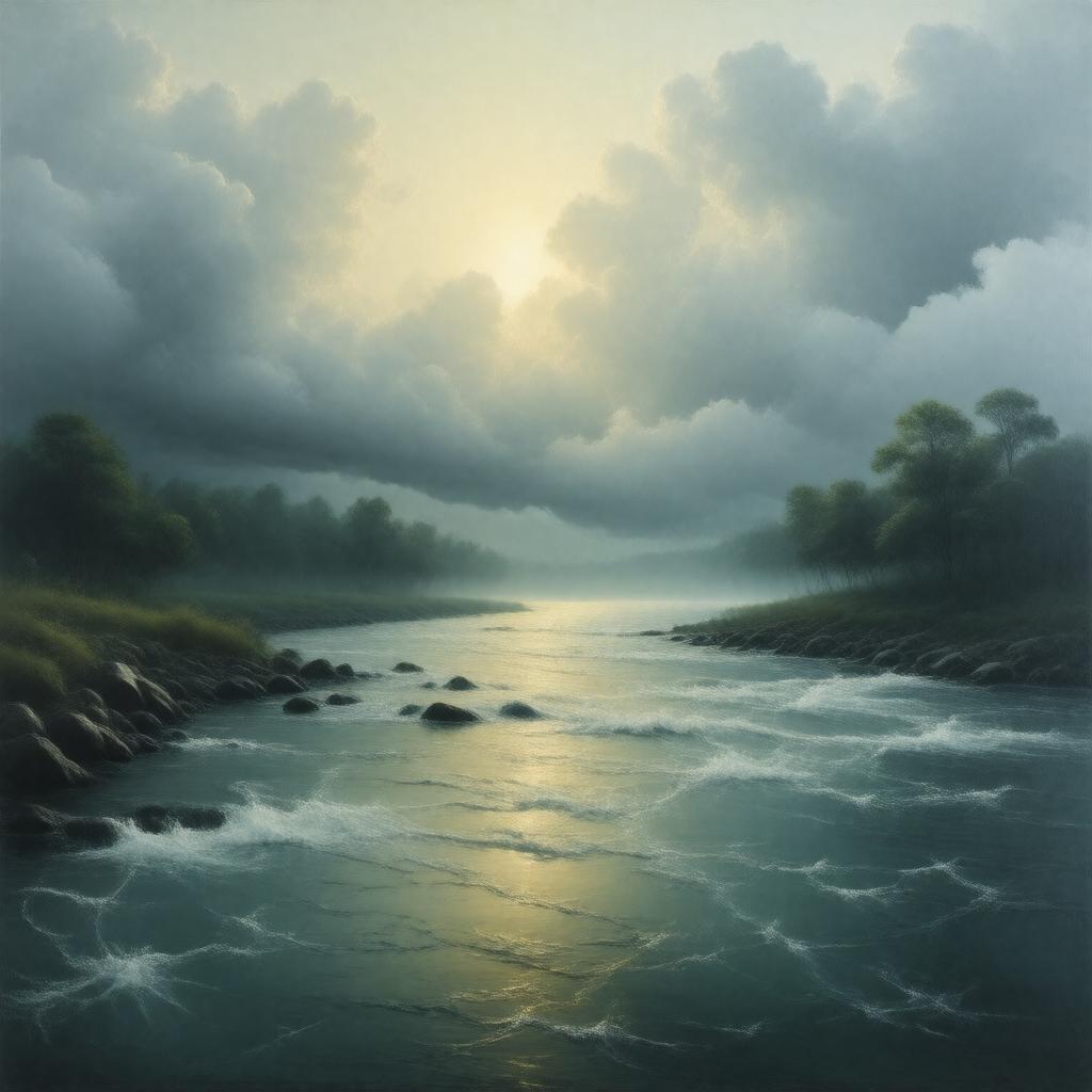 AI-created image of The River in the Sky