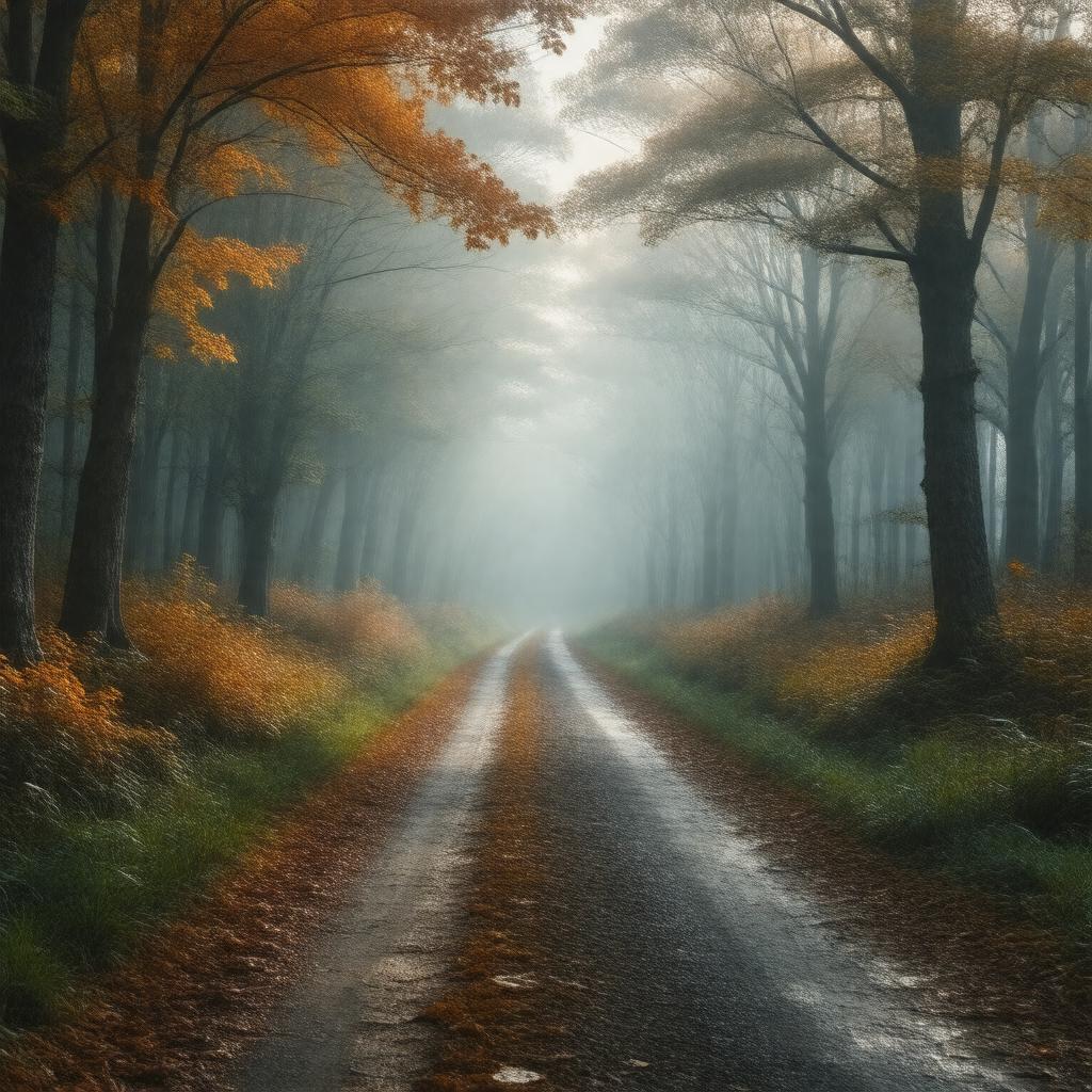 AI-created image of The Road Not Taken