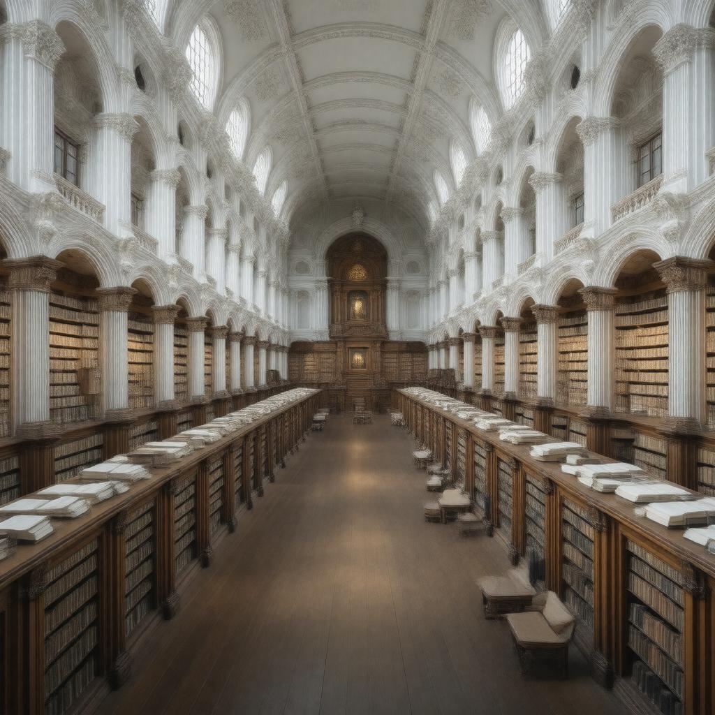 AI-created image of The Royal Society Library and Archives