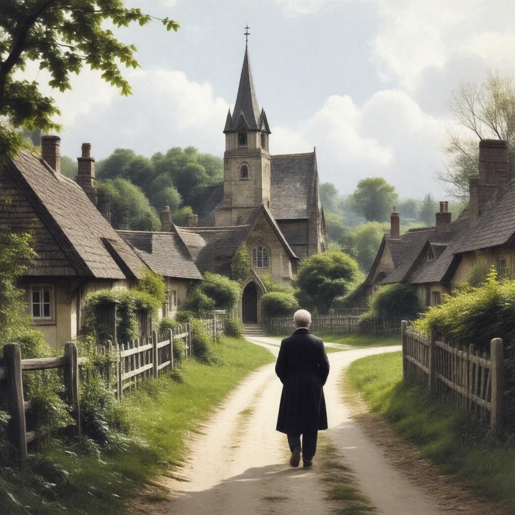 AI-created image of The Sad Fortunes of the Reverend Amos Barton