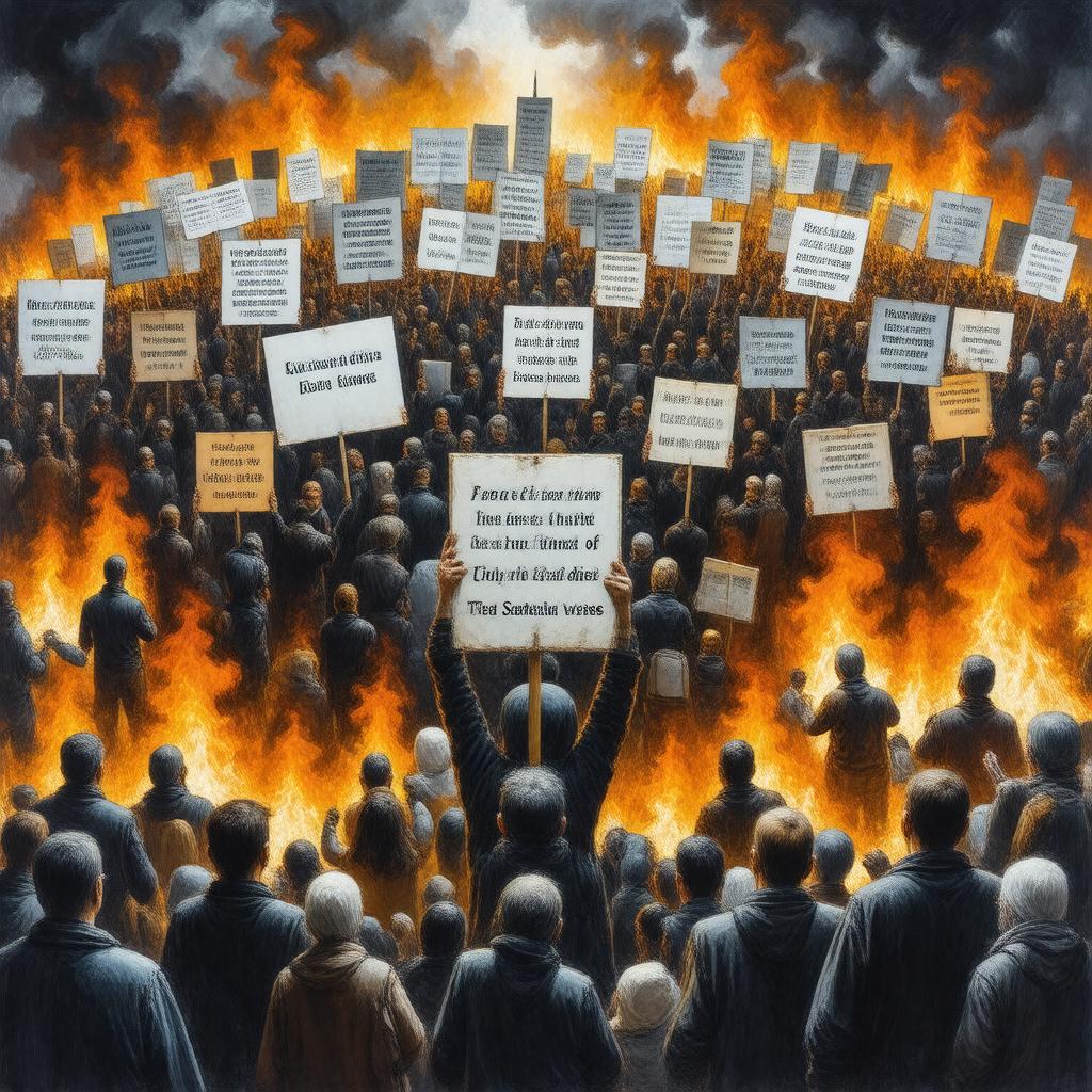 Click to view larger image AI-created image of The Satanic Verses controversy