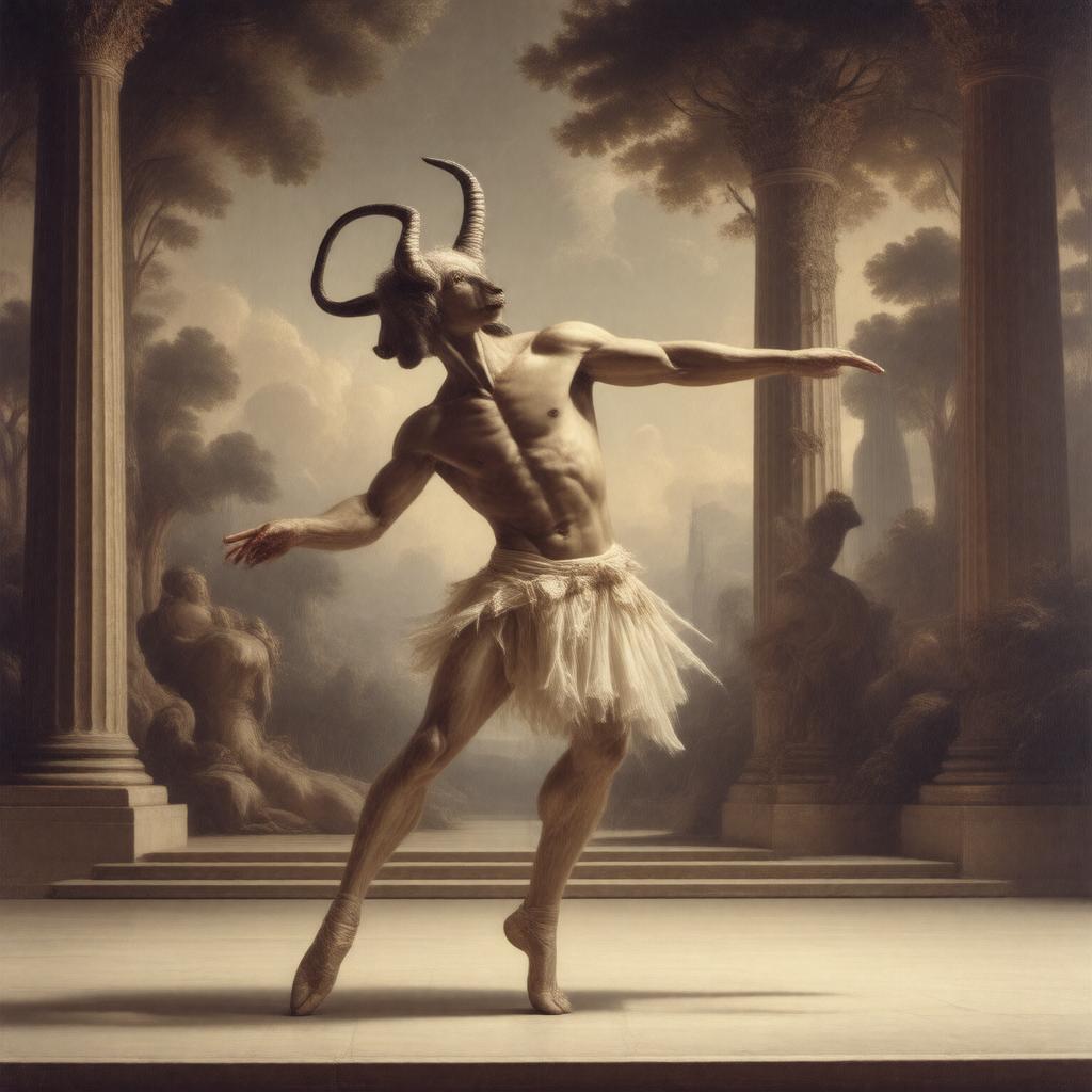 AI-created image of The Satyr (ballet)