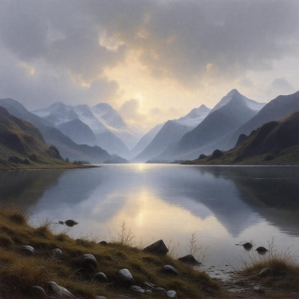 Click to view larger image AI-created image of The Scenery of Scotland