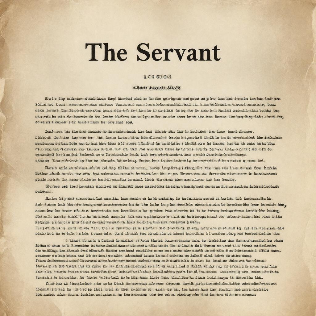 AI-created image of The Servant (screenplay)