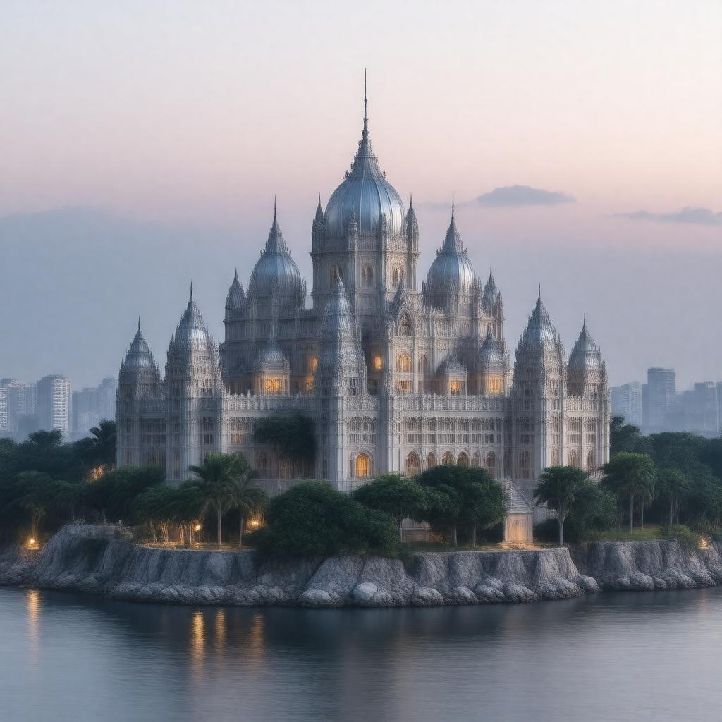 AI-created image of The Silver Castle