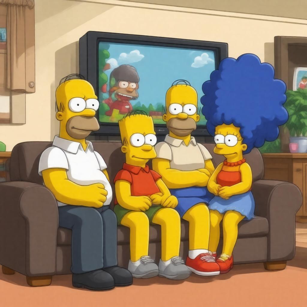 AI-created image of The Simpsons (voice)