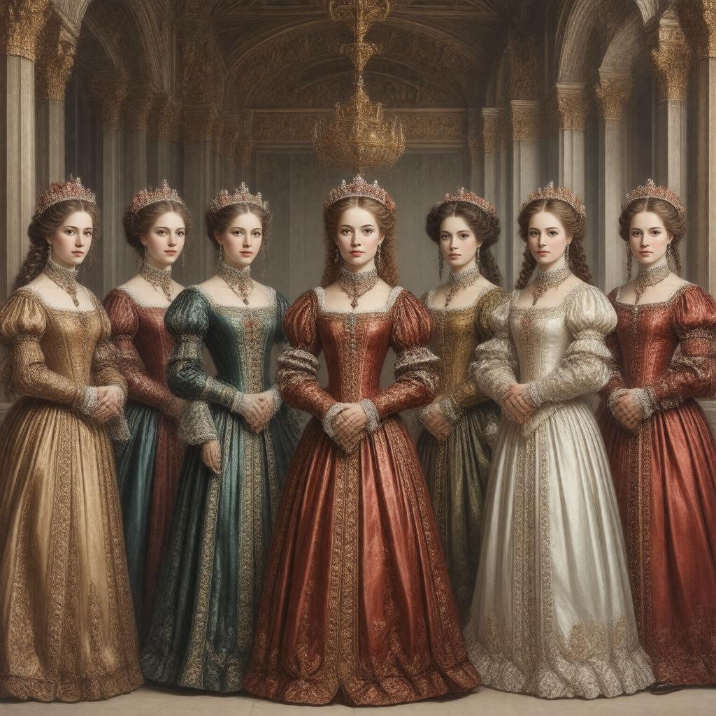AI-created image of The Six Wives of Henry VIII