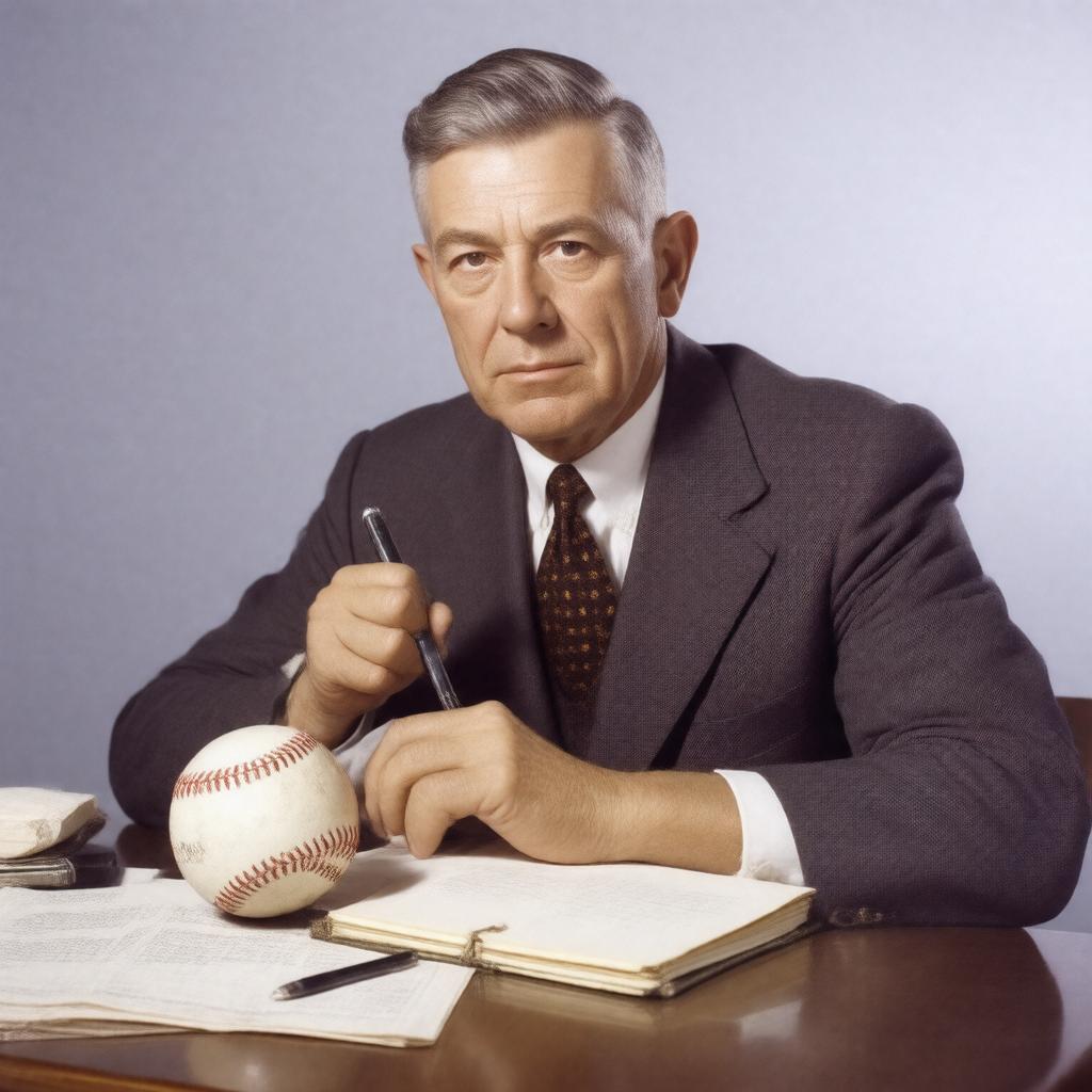 Click to view larger image AI-created image of The Smartest Man in Baseball