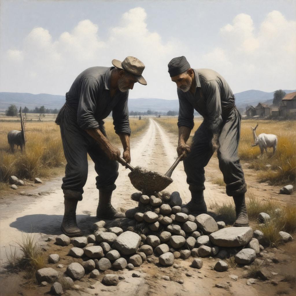 AI-created image of The Stone Breakers