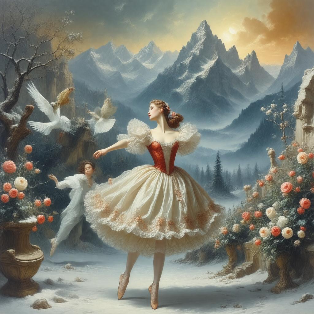 AI-created image of The Stone Flower (ballet)