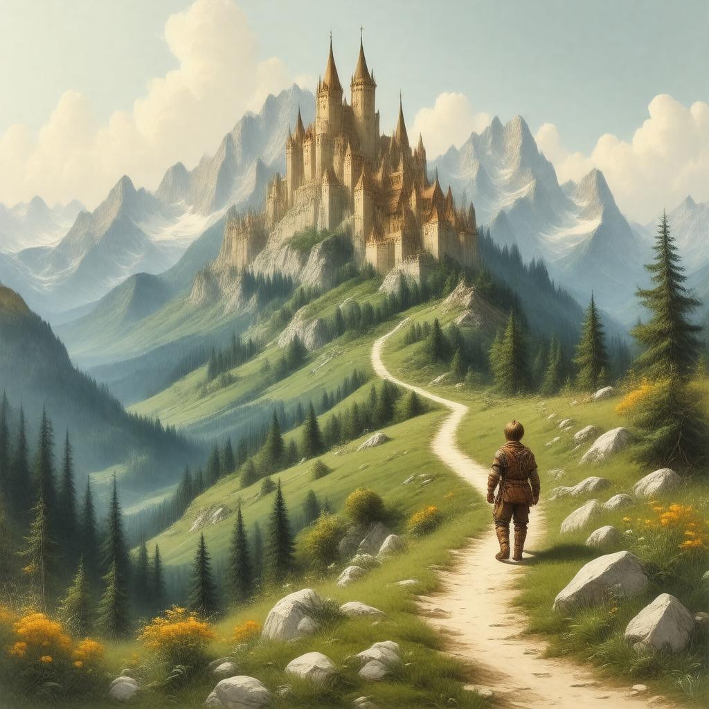 AI-created image of The Story of the King of the Golden Mountain