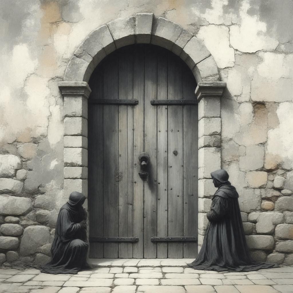 AI-created image of The Story of the Sire de Maletroit's Door