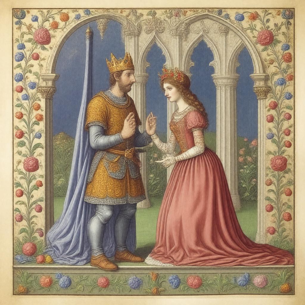 AI-created image of The Tale of King Florus and the Fair Jehane