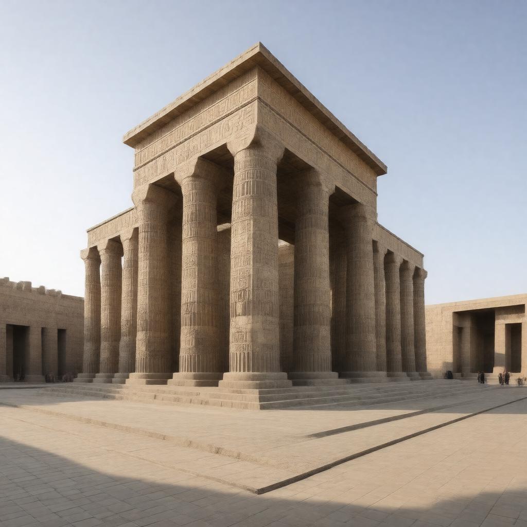 AI-created image of The Temple of Dendur