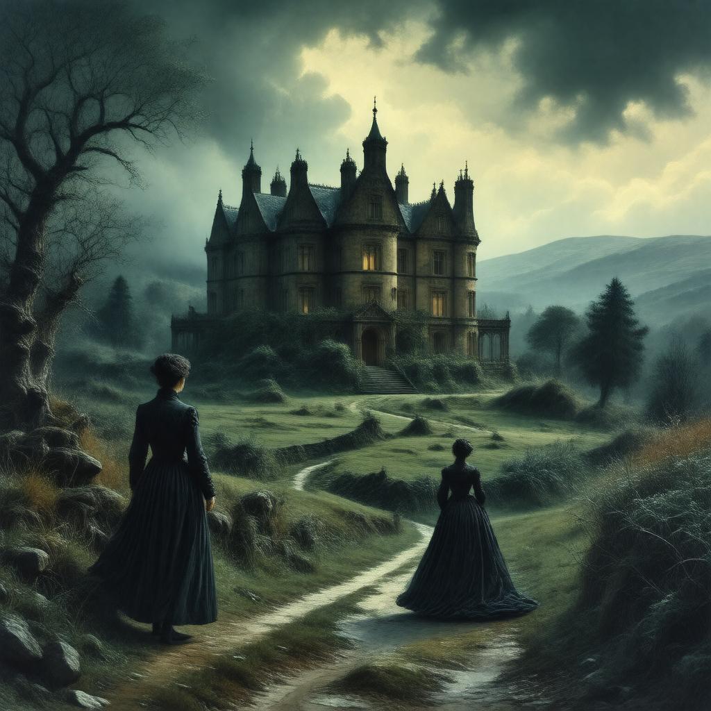 AI-created image of The Tenant of Wildfell Hall