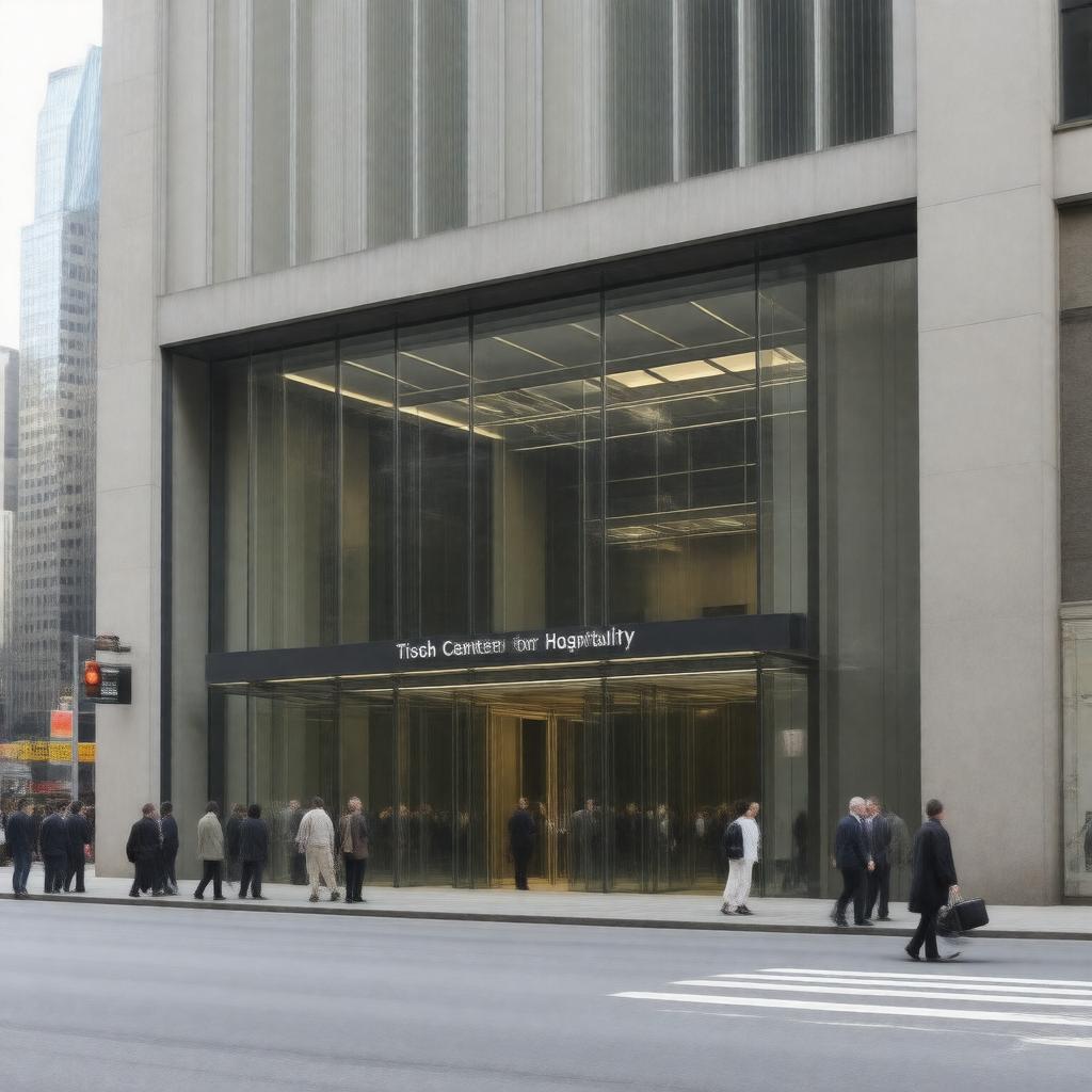 Click to view larger image AI-created image of The Tisch Center for Hospitality at NYU