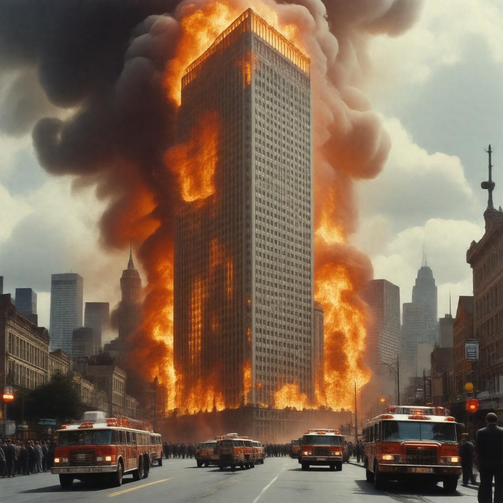 AI-created image of The Towering Inferno