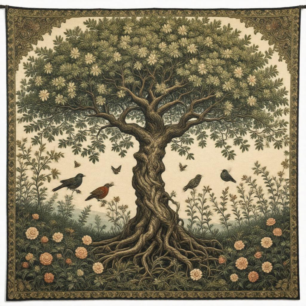 AI-created image of The Tree of Life tapestry